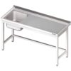 Zdjęcie Stół ze zlewem 1-kom.(L),bez półki 1700x600x850 mm Stalgast 980676170