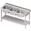 Zdjęcie Stół ze zlewem 3-kom.(L),z półką 1500x700x850 mm spawany Stalgast 981147150S