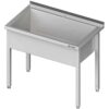 Zdjęcie Stół z basenem 1-komorowym spawany 600x700x850 mm h=300 mm Stalgast 981337060