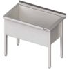 Zdjęcie Stół z basenem 1-komorowym spawany 700x700x850 mm h=400 mm Stalgast 981347070