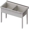 Zdjęcie Stół z basenem 2-komorowym spawany 1600x700x850 mm h=300 mm Stalgast 981377160