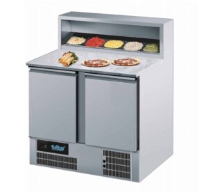 Stół chłodniczy do pizzy 2 drzwiowy z nadstawką na 5 pojemników, 950x680x830/1120, Rilling AKT P0795 00EV