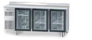 Stół chłodniczy 3 drzwiowy przeszklony bez blatu 1825x600x810 Dora-Metal DM-94006 Z