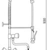 Zdjęcie Bateria zlewozmywakowa stojąca – spryskiwacz + wylewka Hydrostop OMEGA 1.1