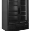 Zdjęcie Szafa chłodnicza ekspozycyjna 2 drzwiowa z plafonem, czarna, Pojemność 645 litrów, 1200x790x2000 Tefcold FSC1200H BLACK