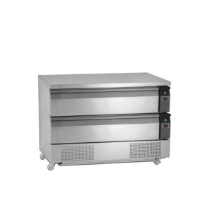 Stół chłodniczy mroźniczy z 2 szufladami 3 x 1/1 GN, Pojemność 154 litrów, 1230x700x865 Tefcold UD2-3