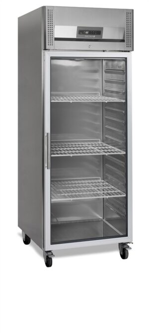 Szafa chłodnicza 1 drzwiowa ze stali nierdzewnej GN2/1, 740x850x2010, Pojemność 597 litrów, Tefcold RK710G