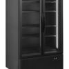 Zdjęcie Szafa chłodnicza ekspozycyjna 2 drzwiowa z plafonem, czarna, Pojemność 524 litrów, 1000x790x2000 Tefcold FSC1000H BLACK