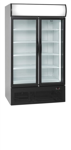 Szafa chłodnicza na napoje 2 drzwiowa, przeszklona z plafonem, Pojemność 710 litrów, 1110x875x2010 Tefcold FSC1950H