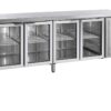 Zdjęcie Stół chłodniczy 4 drzwiowy przeszklony GN1/1, 2230x700x880, Pojemność 533 litrów, Tefcold CK7410G