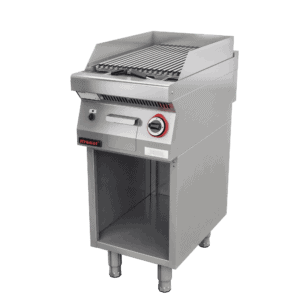 Lawa grill 400 mm na podstawie szafkowej otwartej, 400x700x900 KROMET 700.OGL-400.S