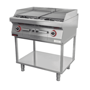 Lawa grill 800 mm na podstawie szkieletowej, 800x700x900 KROMET 700.OGL-800.T