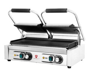 Kontakt grill podwójny | ryflowany | Resto Quality | 3,6 kW | 230 V | RESTO QUALITY RQK813A