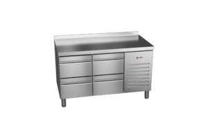 Stół chłodniczy z szufladami, 4-szufladowy, 1492x600x850, Asber ETP-6-150-04 HC SB40