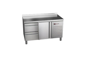 Stół chłodniczy z szufladami, 1-drzwiowy, 2-szufladowy, 1492x600x850, Asber ETP-6-150-12 HC SB40