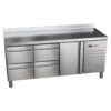 Zdjęcie Stół chłodniczy z szufladami, 1-drzwiowy, 4-szufladowy, 2017x600x850, Asber ETP-6-200-14 HC SB40