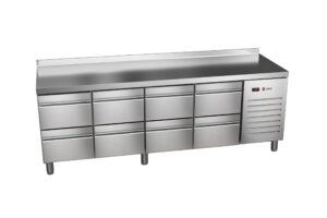 Stół chłodniczy z szufladami, 4-szufladowy, 2542x600x850, Asber ETP-6-250-08 HC SB40