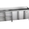 Zdjęcie Stół chłodniczy z szufladami, 2-drzwiowy, 4-szufladowy, 2542x600x850, Asber ETP-6-250-24 HC SB40