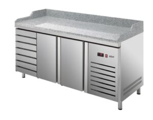 Stół chłodniczy DO PIZZY EURONORM 2-drzwiowy, 7-szufladowy, (400X600), 2017x800x850, Asber ETP-8-200-27 HC GR