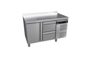 Stół chłodniczy z szufladami 1-drzwiowy, 2-szufladowy, GN 1/1, 1342x700x850, Asber GGTP-7-135-12 SB40