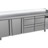 Zdjęcie Stół chłodniczy z szufladami 2-drzwiowy, 4-szufladowy, GN 1/1, 2242x700x850, Asber GGTP-7-225-24 SB40