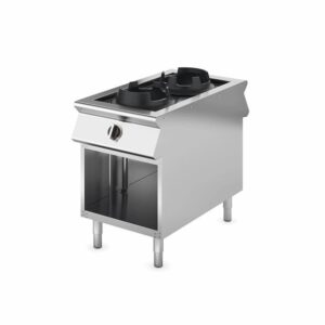 Kuchnia WOK gazowa 2 palnikowa z palnikami o mocy 14kW, 600x1100x850, SILKO NNEWKP2G