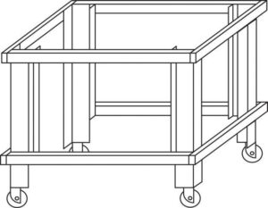 Podstawa na kołach do pieca P110G A H=400mm P110G „A” do pieców piekarniczych i do pizzy, wys.400, Moretti Forni MFP110GAS40