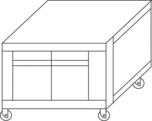 Podstawa z komorą rozrostu na kołach do pieca P110G A H=800mm P110G „A” do pieców piekarniczych i do pizzy, wys.800, Moretti Forni MFP110GASL80