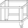 Zdjęcie Podstawa na kołach do pieca P120 A H=950mm podstawa na kołach – wys. 950 mm, Moretti Forni MFP120AS95