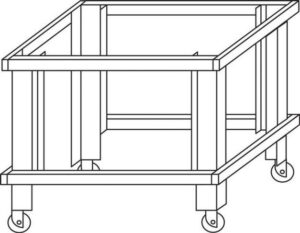 Podstawa na kołach do pieca S125 H=600mm do pieca S125E wys. 600 mm, Moretti Forni MFS125S60