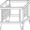 Zdjęcie Podstawa z prowadnicami na kołach do pieca Ideck 72.72 H=1000mm Wariant podstawowy, Moretti Forni MFSPT72.72/100