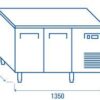 Zdjęcie Stół mroźniczy Coolhead 2 drzwiowy, 700mm Wariant podstawowy, CoolHead QN 2100