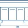 Zdjęcie Stół mroźniczy Coolhead 3 drzwiowy, 700mm, z rantem 100mm Wariant podstawowy, CoolHead QN 3200