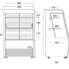 Zdjęcie Witryna chłodnicza, cukiernicza, wolnostojąca, 320 l, Resto Quality OFC390B