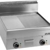 Zdjęcie Płyta grillowa elektryczna, stołowa 600×600 – 1/2 gładka, 1/2 ryflowana, chromowana, Minima 600 Wariant podstawowy, MBM EFT66LRC