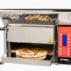 Zdjęcie Piec do pizzy 2 komorowy o pojemności 1 pizzy na komorę, osiąga 520 stopni, wbudowany okap, 630x550x490, Stima VP2 revolution
