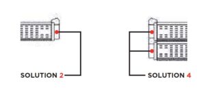 System wydechowy dla 1 komorowego pieca gazowego montowanego pod okapem