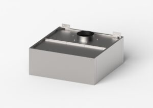 Okap skrzyniowy, skręcany, Gredil, 1010x1000x400 mm Stalgast 619010