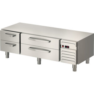 Podstawa chłodnicza,inia "700",  1600x650x600 mm, 2 szuflady GN 1/1, 2 szuflady GN 2/1 Stalgast 887237