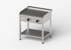 Płyta grillowa elektryczna, gładko-ryflowana, Gredil, 800x700x850 mm, P 8.1 kW, U 400 V Stalgast 977313