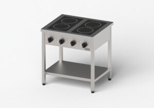 Kuchnia ceramiczna, Gredil, 800x700x850 mm, 4-polowa, P 10 kW, U 400 V Stalgast 977550