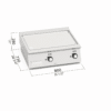 Zdjęcie Płyta grillowa elektryczna ryflowana chromowana 800x730x280 Bertos SE7FR8B-2/CPD-BF