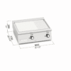 Zdjęcie Płyta grillowa elektryczna 2/3 gładka + 1/3 ryflowana chromowana 800x730x280 Bertos SE7FM8B-2/CPD-BF