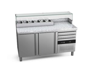 Stół chłodniczy do pizzy z blatem granitowym Compact, 1590x700x854, Fagor Professional CPZC-2G