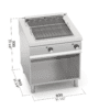 Zdjęcie Grill elektryczny z elektronicznym sterowaniem B-FLEX 800x900x900 Bertos SE9CG80M-BF