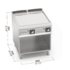 Zdjęcie Płyta grillowa elektryczna ryflowana chromowana 800x900x900 Bertos SE9FR8MP-2/CPD-BF