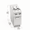 Zdjęcie Frytownica elektryczna 7+7L 2-komorowa z elektronicznym sterowaniem B-FLEX 400x900x900 Bertos SE97+7-4M-BF