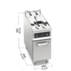 Zdjęcie Frytownica elektryczna 22L 1-komorowa 400x900x900 Bertos SE9F22-4MSFA
