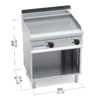 Zdjęcie Płyta grillowa elektryczna gładka 800x714x900 Bertos E7FL8MP-2