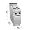 Zdjęcie Frytownica elektryczna 7+7L 2-komorowa 400x900x900 Bertos E9F7+7-4M